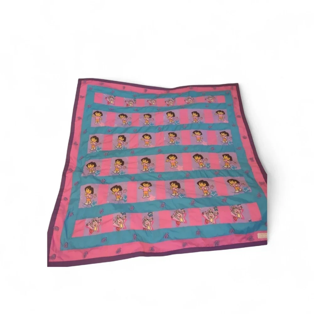 Dora The Explorer Handmade Baby Quilt 39x39 Nostalgia‎ Kidcore 90s